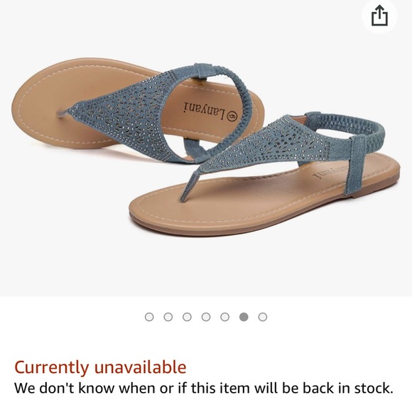 Lanyani thong denim sandal - size 8, 9, 10 and 11 - Picture 2 of 9